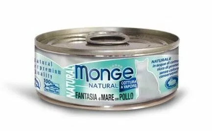MONGE NATURAL kousky tuňáka s kuřecím masem pro kočky