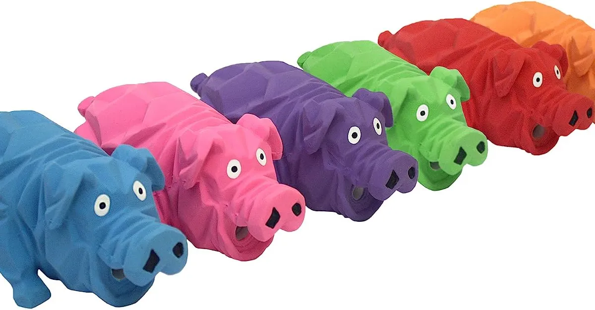 Hračka Multipet Origami Pals chrochtající prase latex 20,5 cm 1 ks