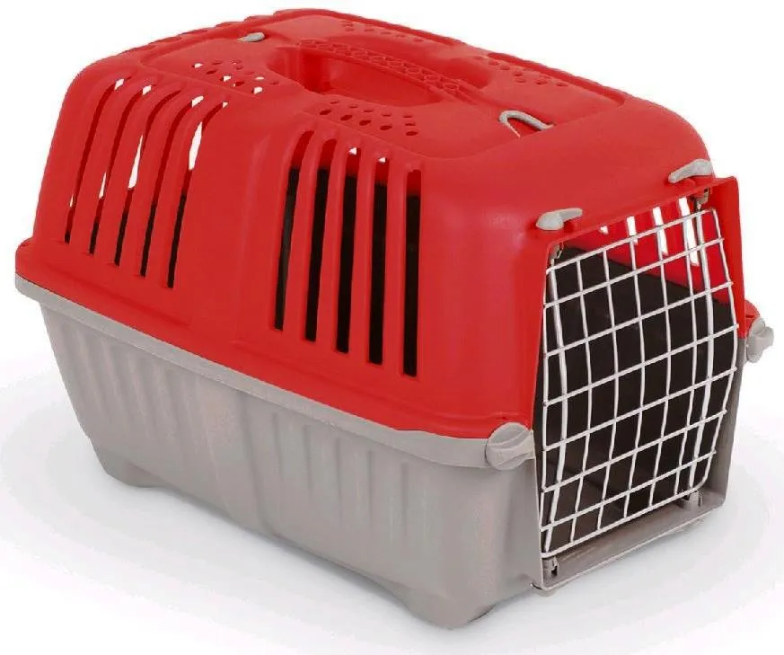 Odlehčená přepravka PRATIKO metal dvířka červená 48 x 31,5