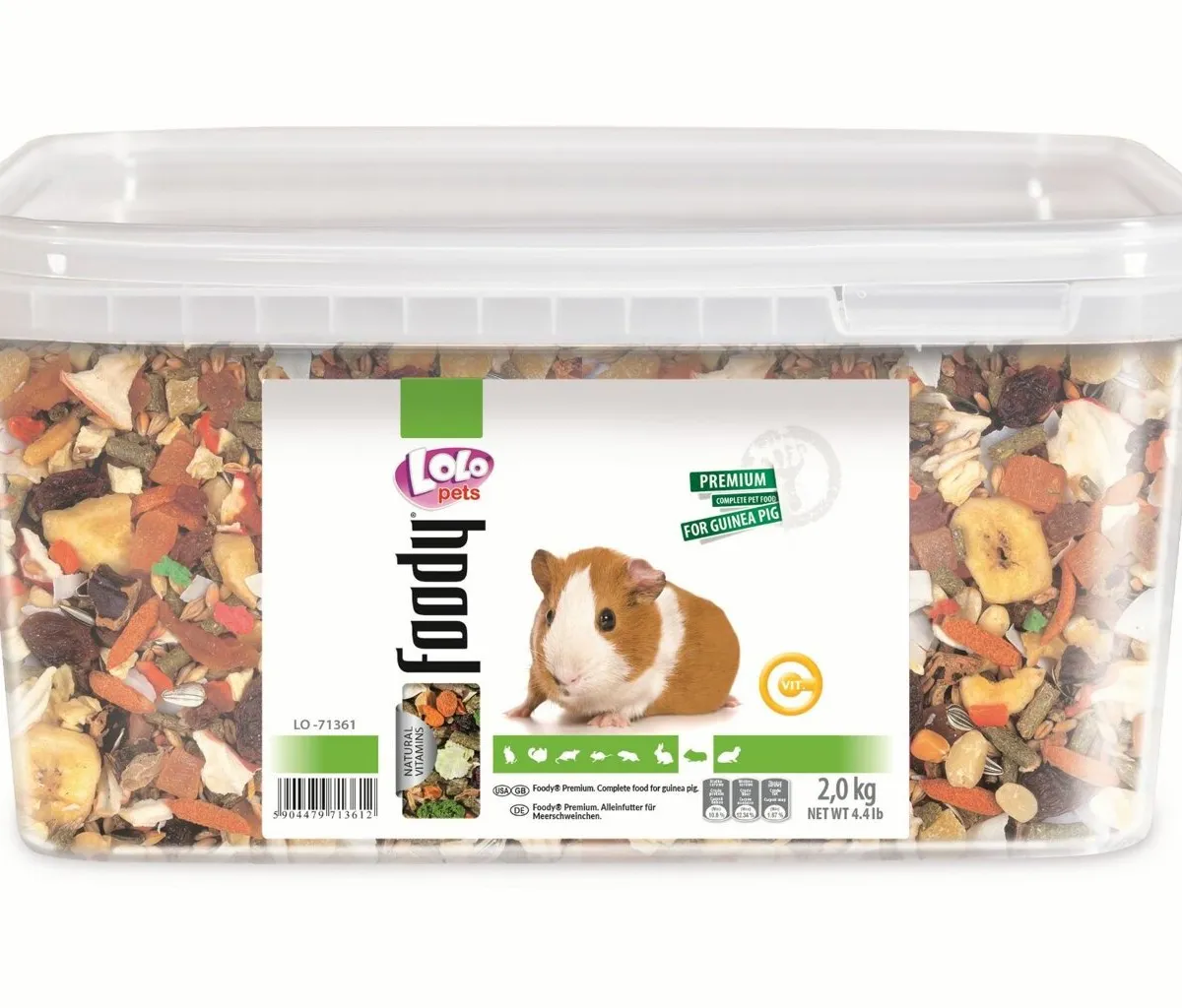 LOLO BASIC kompletní krmivo pro morčata 3 L, 2 kg kyblík
