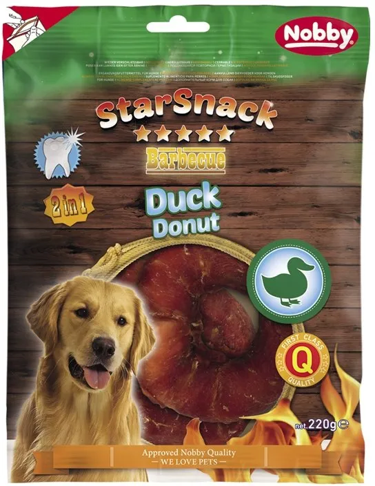 Nobby StarSnack BBQ Duck Donut pamlsky pro psy