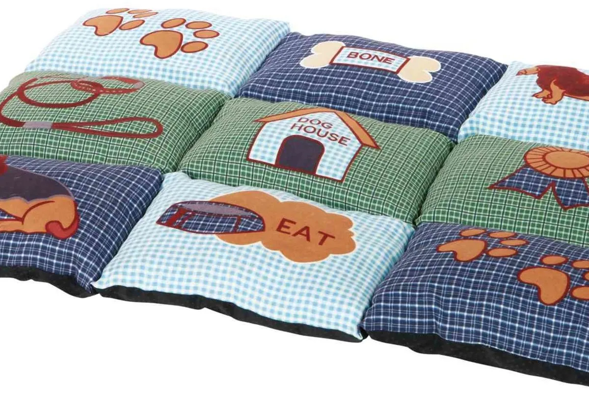 Barevná měkká podložka PATCHWORK 80 x 55 cm, protiskluzová