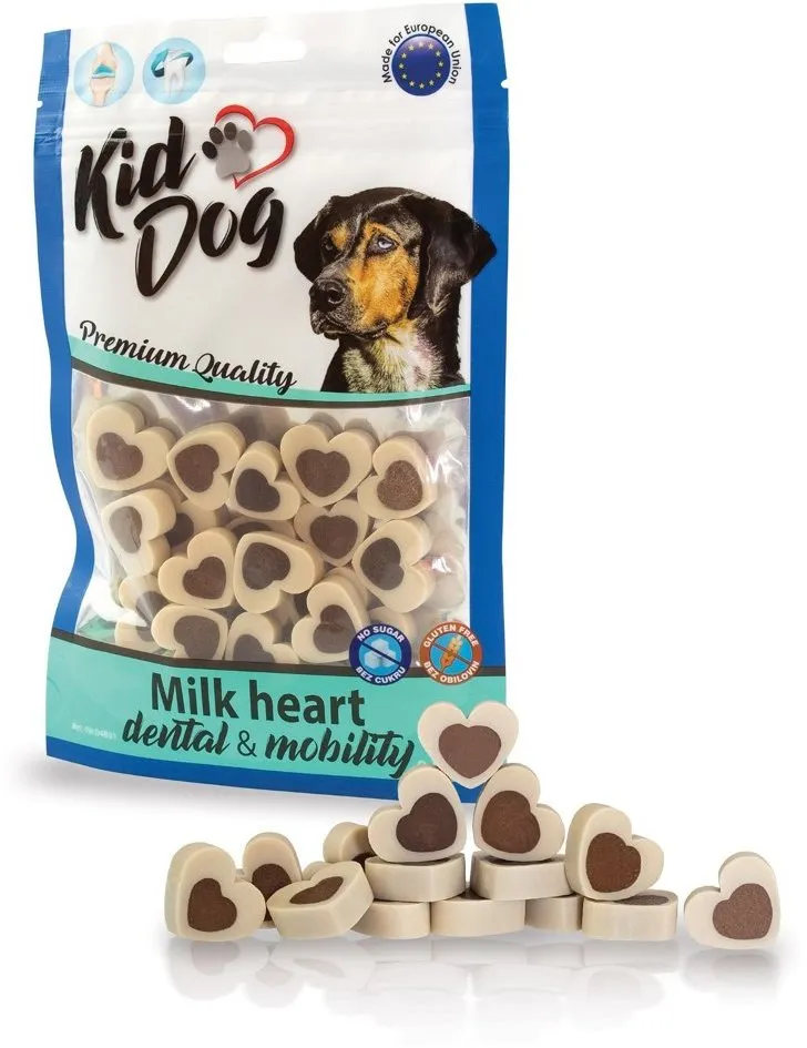 KIDDOG dentální vanilková srdíčka 80 g
