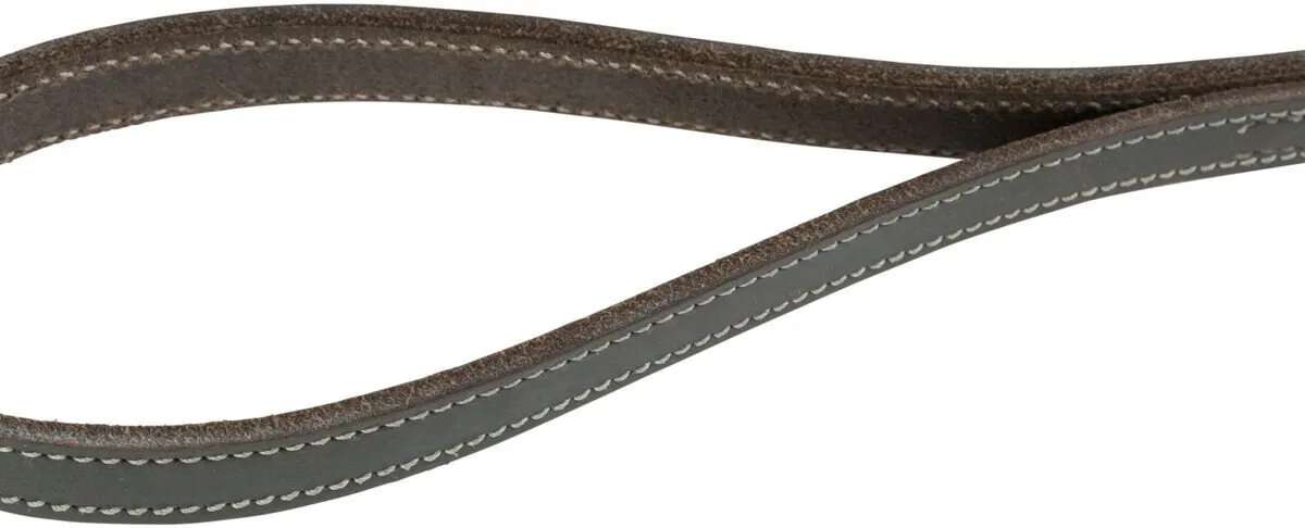Vodítko RUSTIC kožené - 1,20 m - šedá