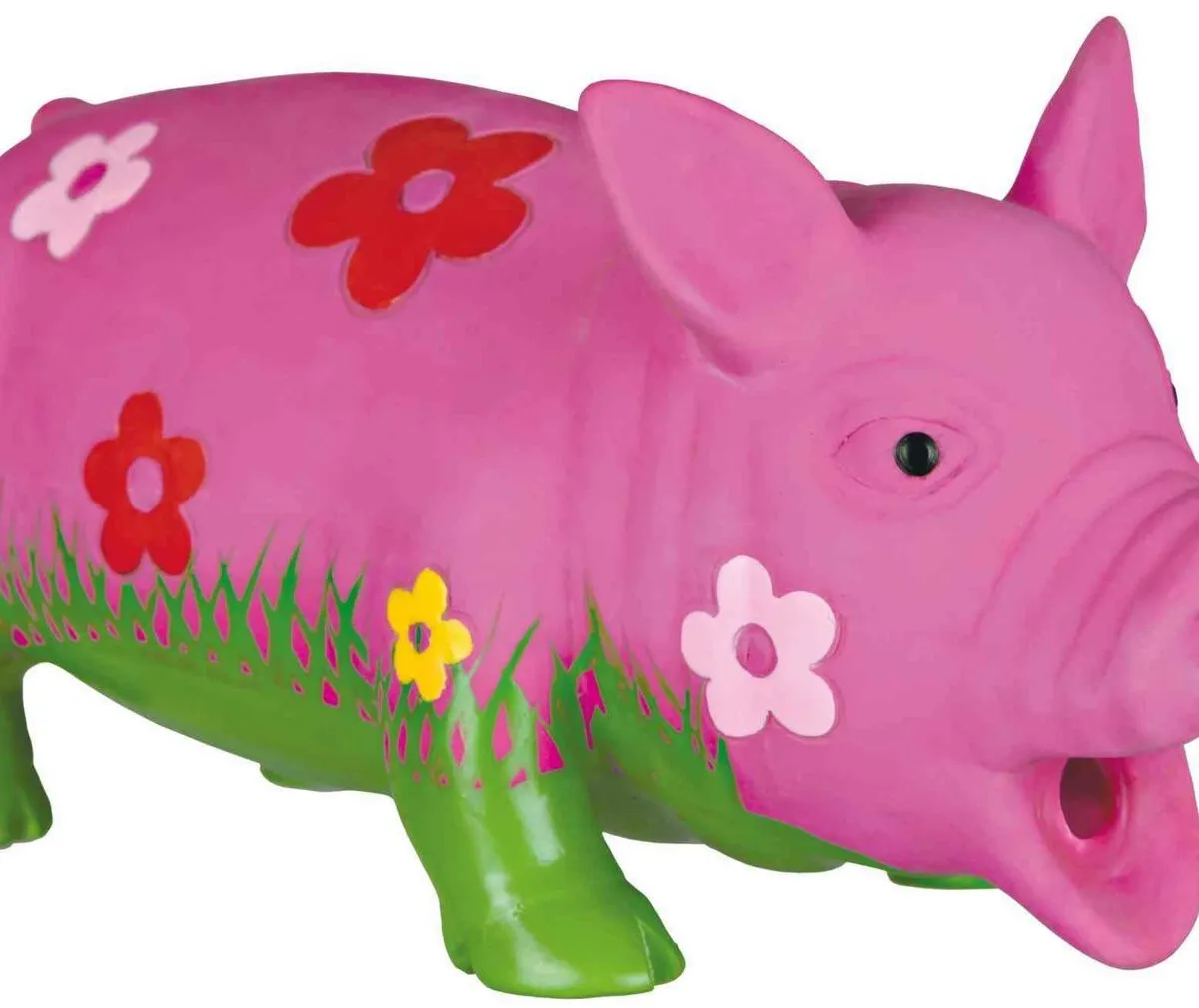 Latexové prasátko s kytkami, se zvukem 20 cm