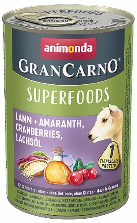 GRANCARNO Superfoods kuře,špenát,maliny,dýňová semínka pro psy