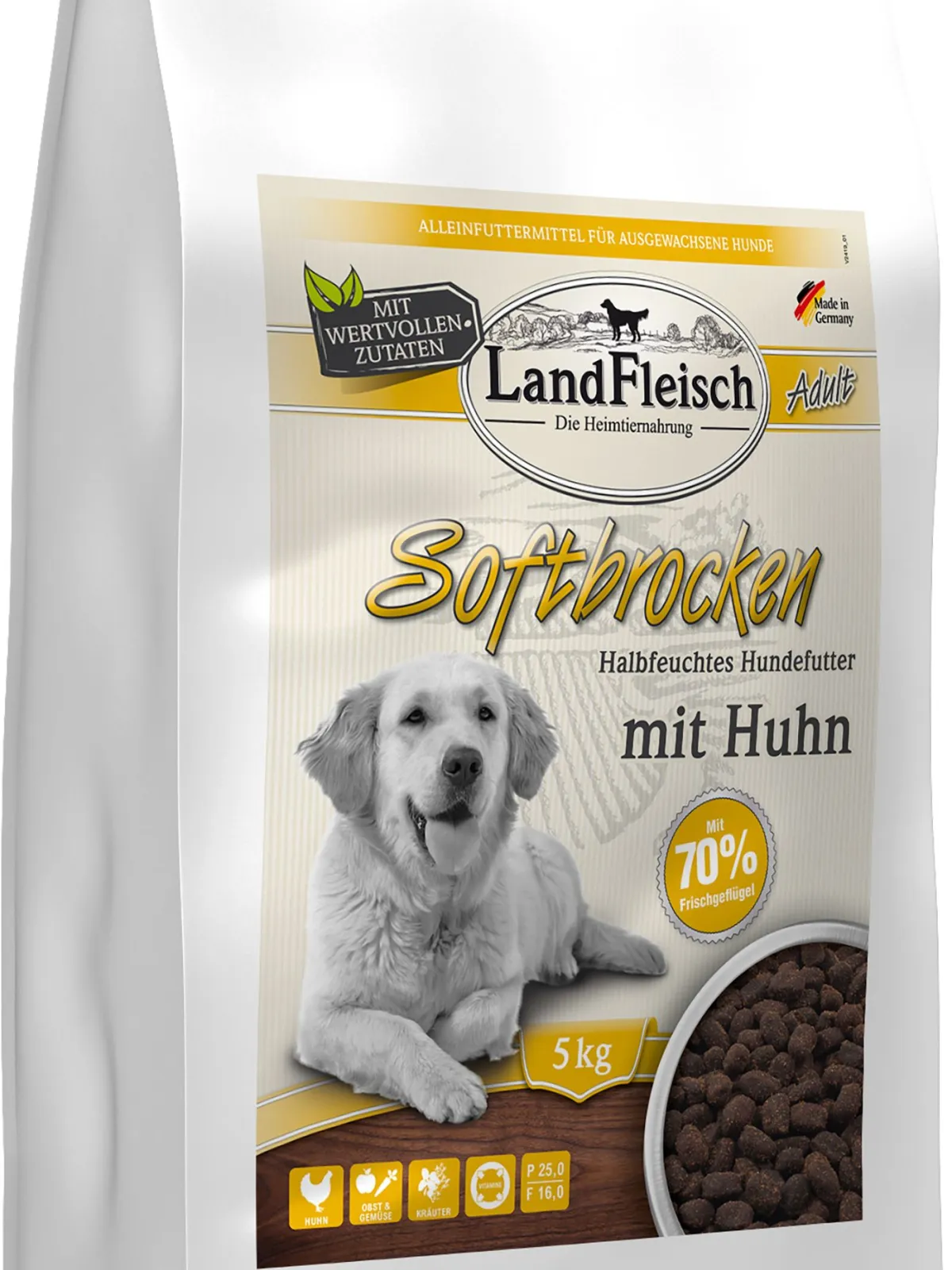 Landfleisch Dog Softbrocken Adult kuřecí