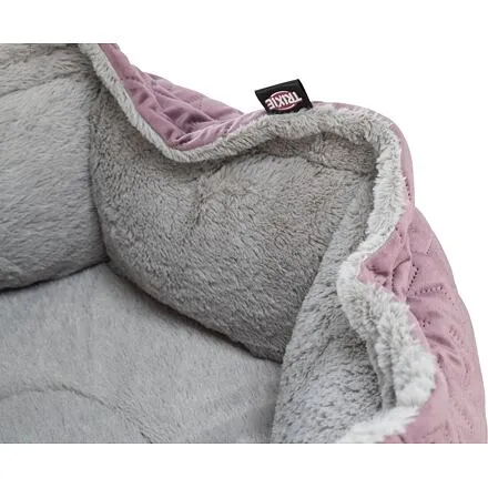 Xmas - Kulatý pelech ESTELLE 50 cm, vysoký okraj, samet/plyš