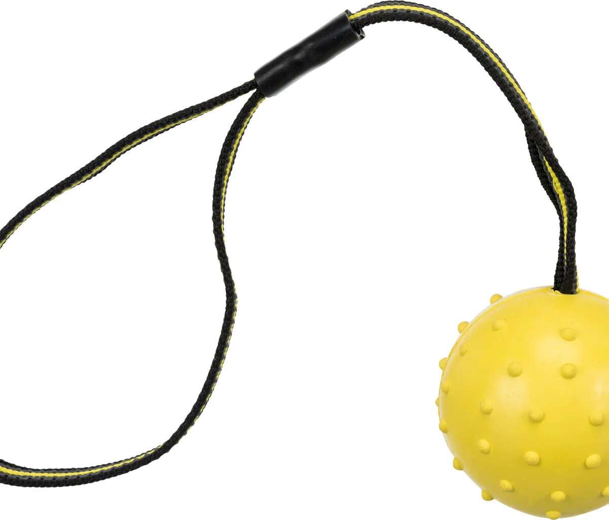 SPORTING míč tvrdý na nylon.pásku, přírodní guma 6 cm/35 cm