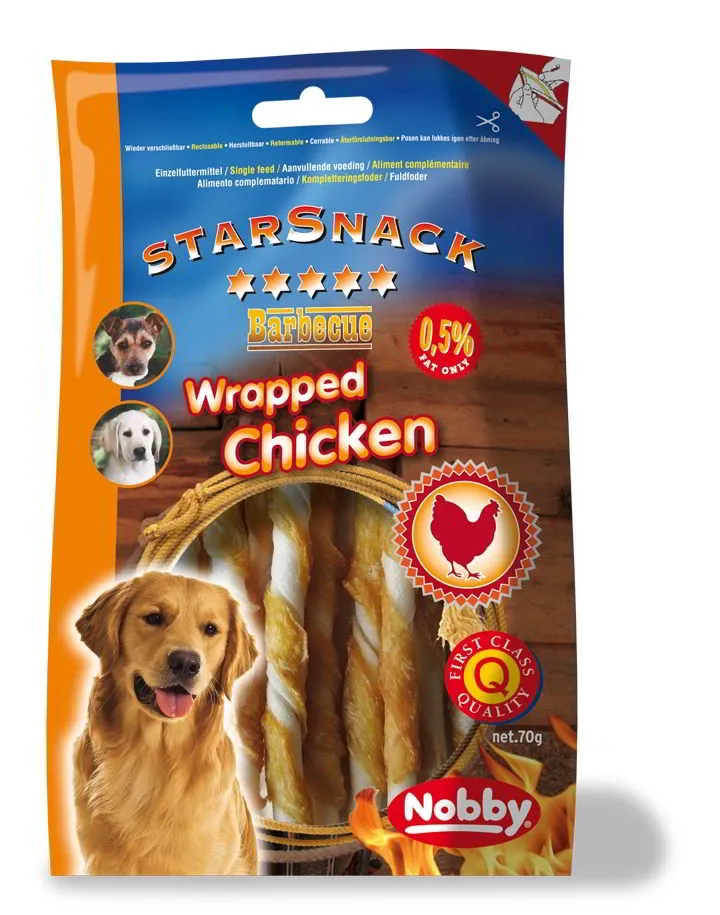 Nobby StarSnack Barbecue Wrapped Chicken Medium