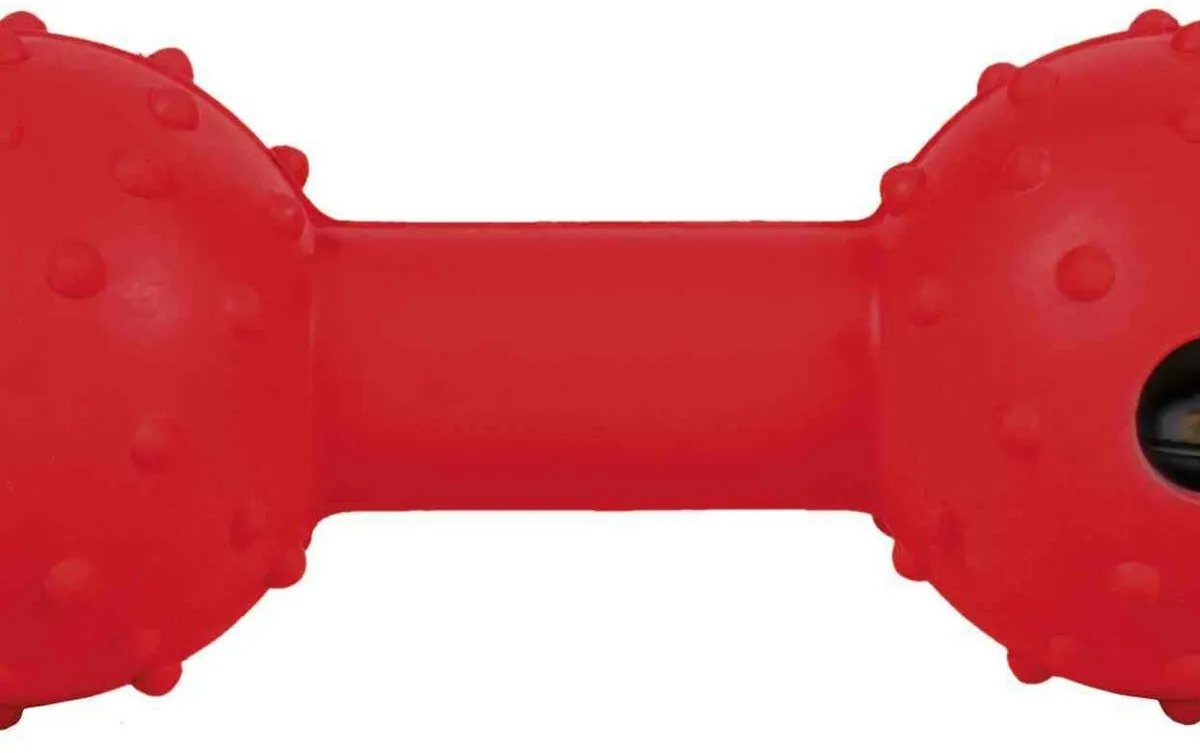 Činka s rolničkou, tvrdá guma 12cm