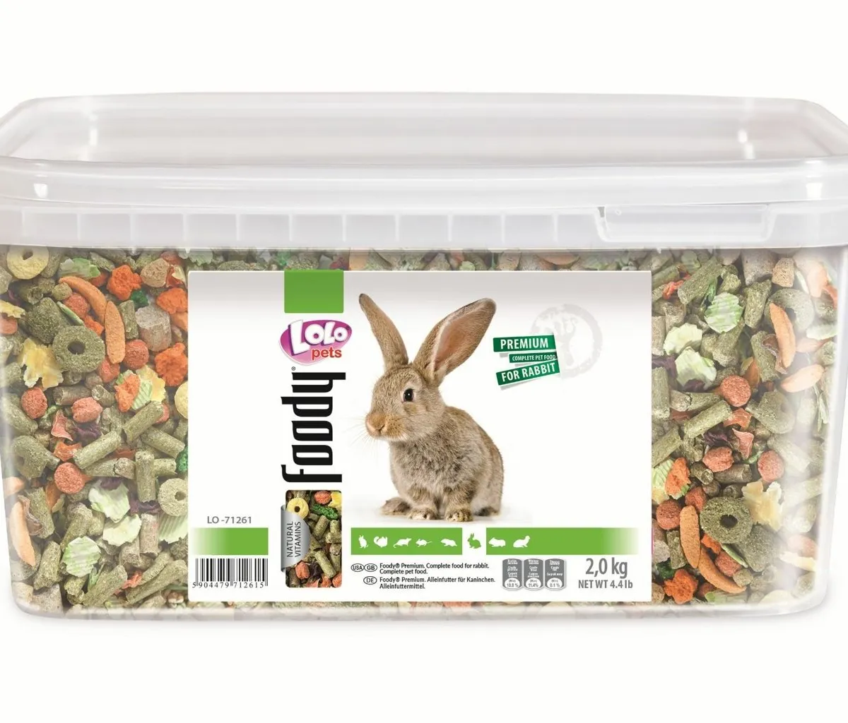 LOLO BASIC kompletní krmivo pro králíky 3 L, 2 kg kyblík