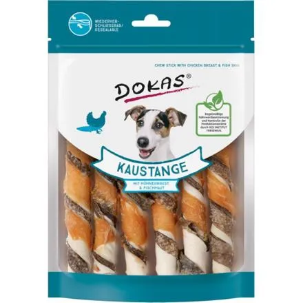 Dokas - Tyčinky z hovězí a rybí kůže, s kuřecím filetem 170 g