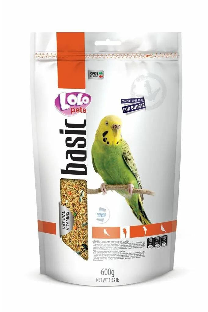 LOLO BASIC kompletní krmivo pro andulky 3L/2,4kg kyblík