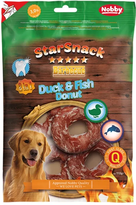 Nobby StarSnack BBQ Duck, Fish Donut pamlsky
