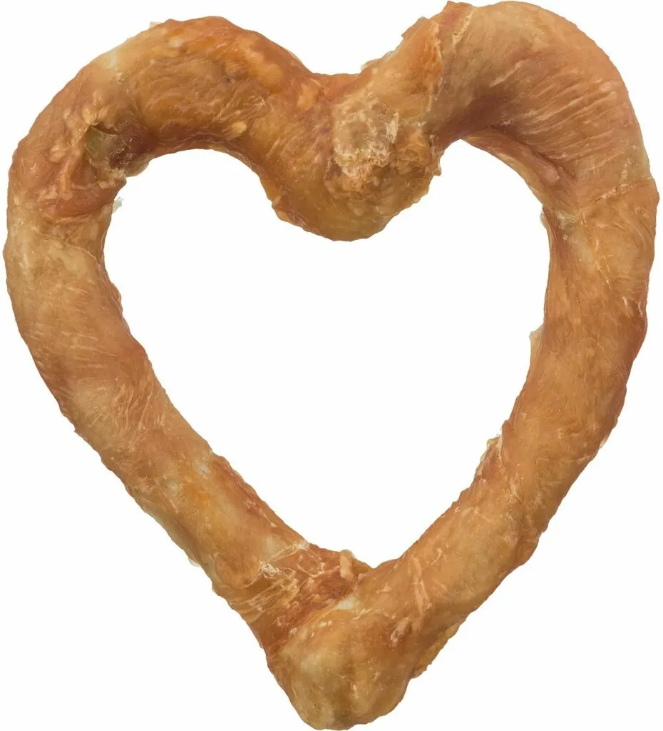 Denta Fun Chicken Heart [50ks], srdce z buvolí kůže omotané kuřecím masem