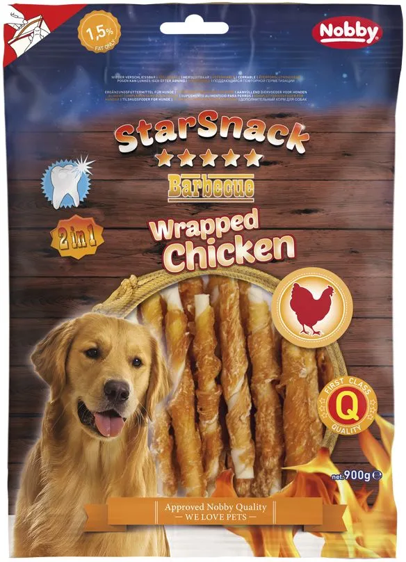 Nobby StarSnack BBQ Wrapped Chicken M pamlsky