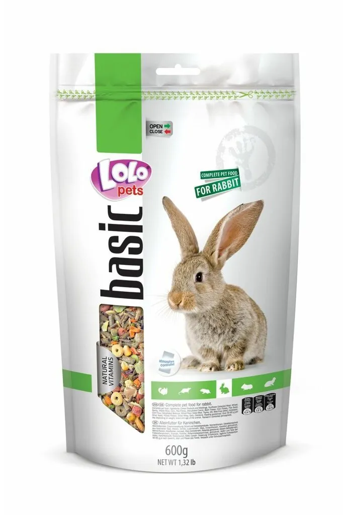 LOLO BASIC kompletní krmivo pro králíky 3 L, 2 kg kyblík