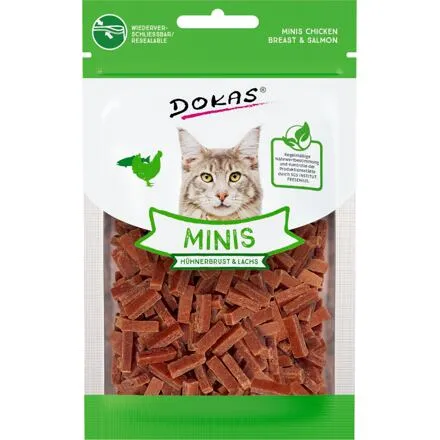 Dokas - Minis - Kostičky z kuřecích prsou a lososa se šantou 30 g
