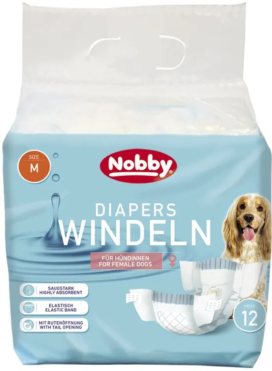 Nobby papírové pleny pro feny (12 ks)