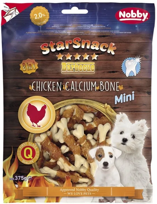 Nobby StarSnack BBQ Mini kalciová kostička s kuřetem