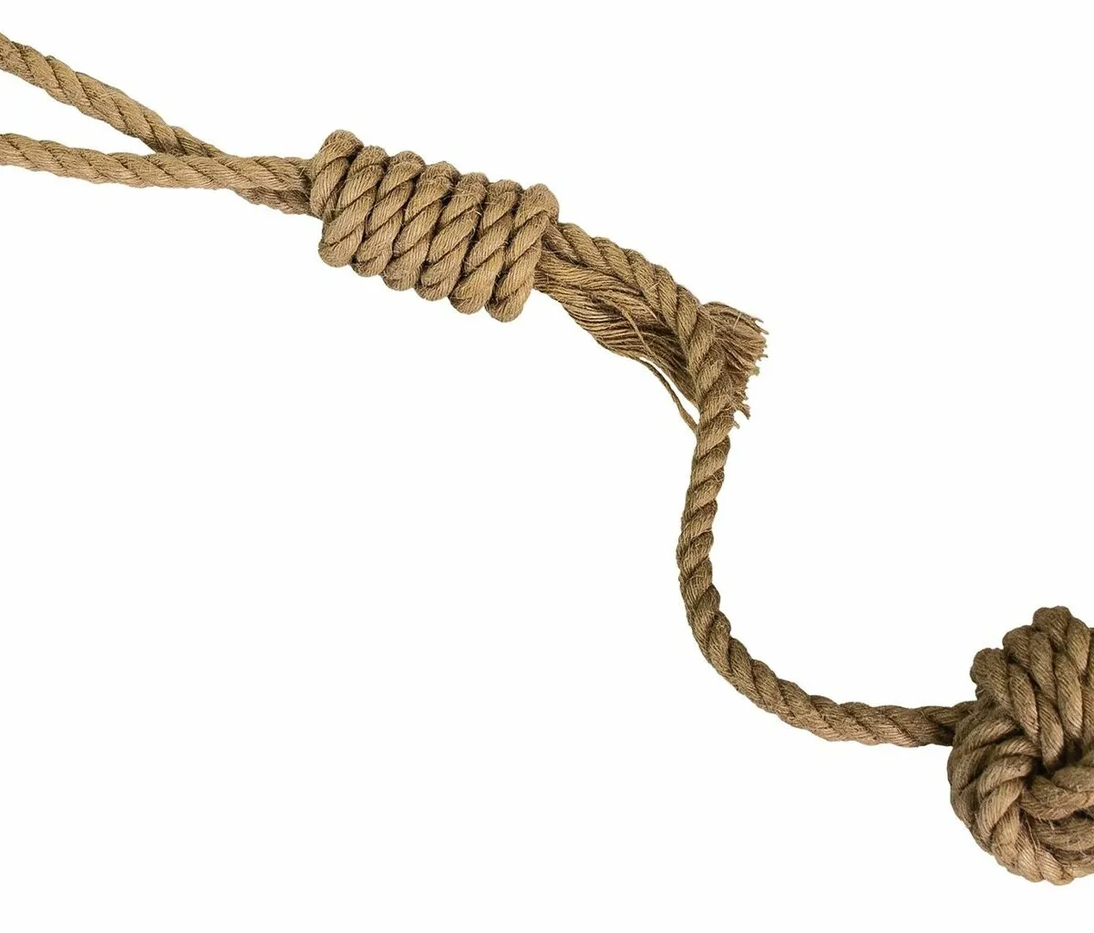 Vrhací lano s míčem HipHop přírodní juta 43 cm / 120 g