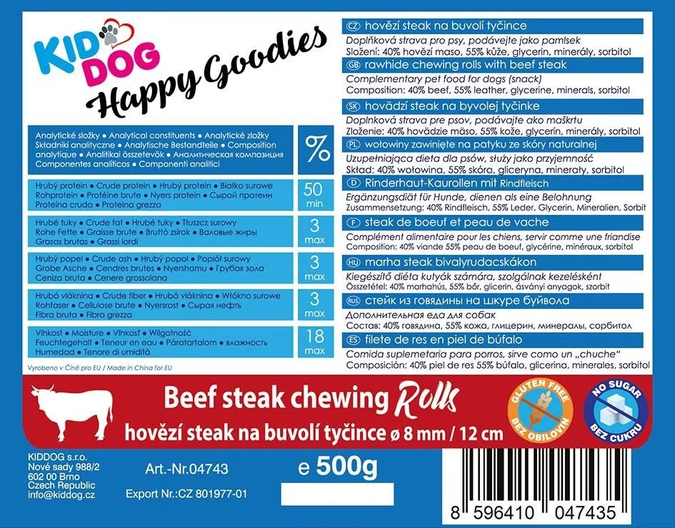 KIDDOG hovězí steak na buvolí tyčince