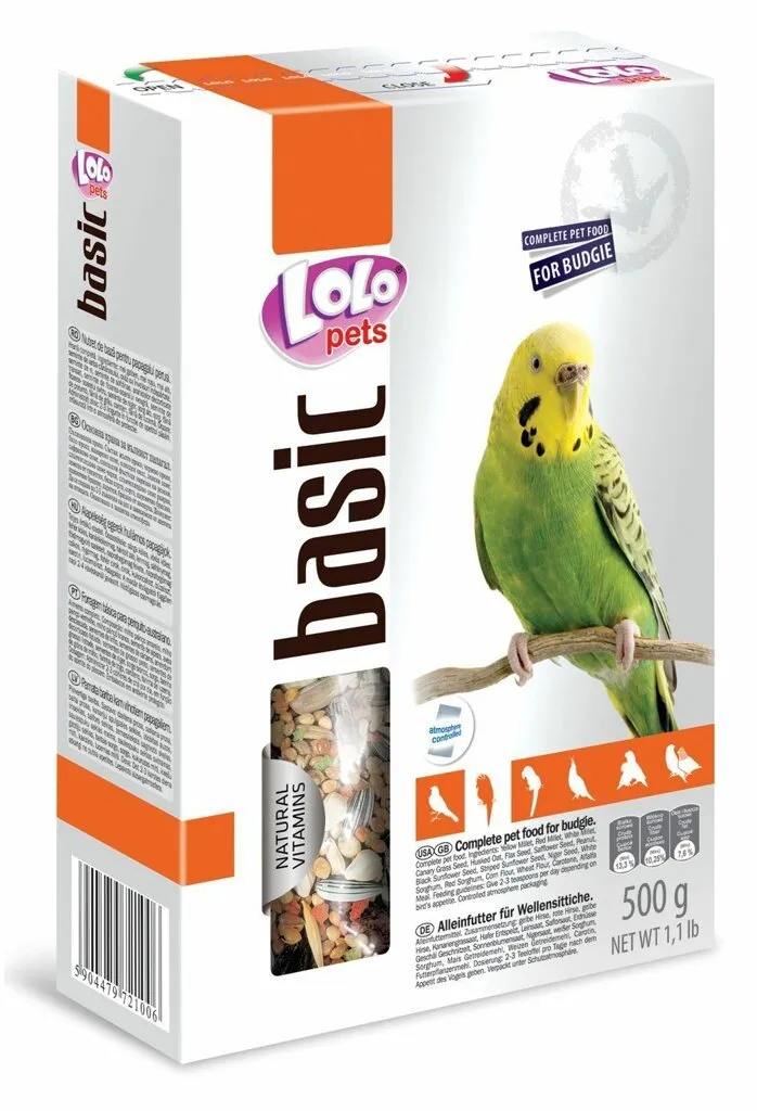 LOLO BASIC kompletní krmivo pro andulky 3L/2,4kg kyblík