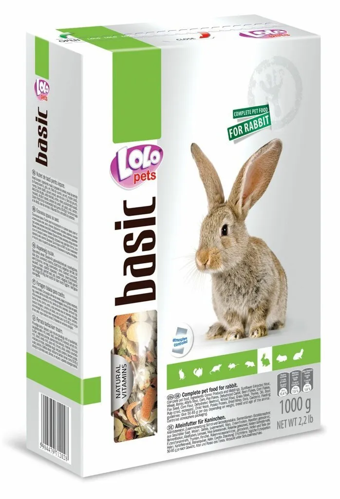 LOLO BASIC kompletní krmivo pro králíky 3 L, 2 kg kyblík
