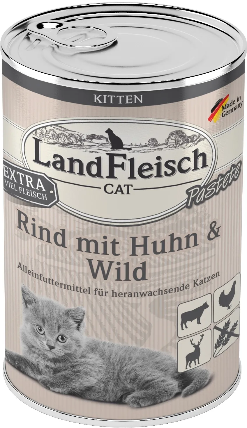 Landfleisch Cat Kitten Pastete hovězí, kuře, zvěřina