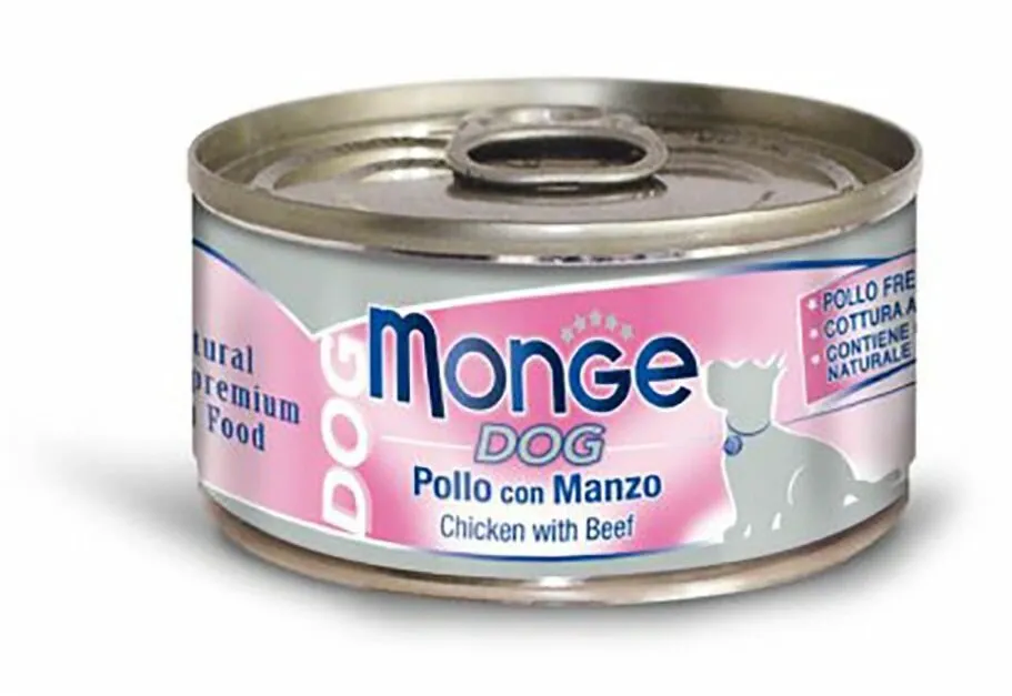 MONGE DOG NATURAL kuřecí maso se sýrem pro psy