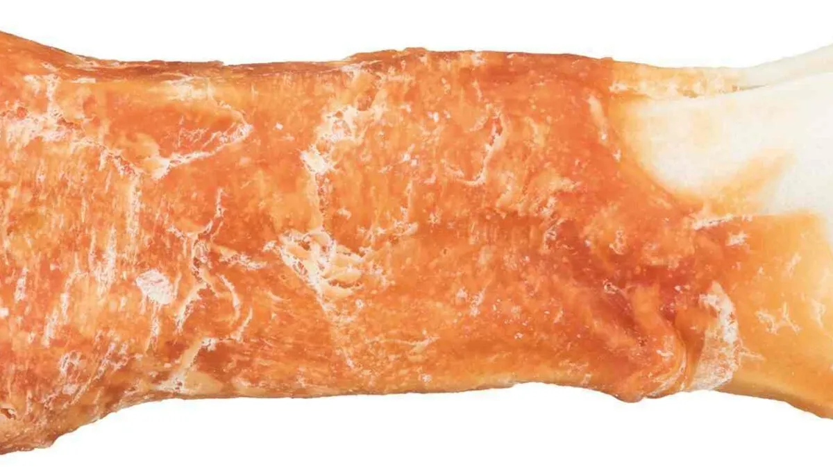 DENTAfun buvolí kosti bílé s kuřecím masem 11 cm, 2x60g