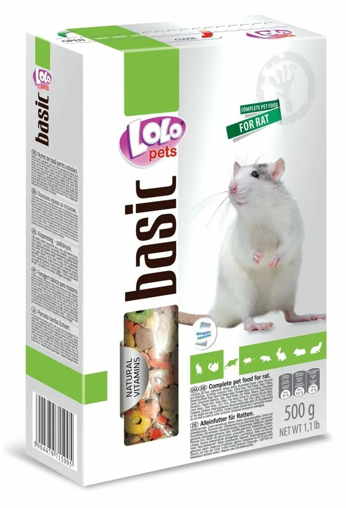 LOLO BASIC kompletní krmivo pro potkany 3 L, 1,9 kg kyblík