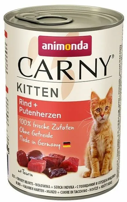 ANIMONDA konzerva CARNY Kitten - hovězí + krůtí srdce