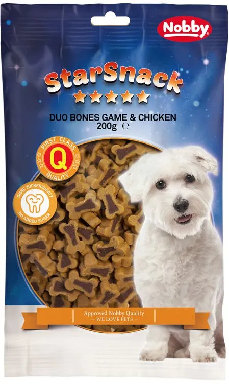 Nobby StarSnack Duo Bones pamlsek pro psy zvěřina+kuře